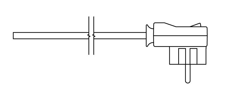 <p>R - kabel prosty z wtyczką i włącznikiem ON/OFF</p>

